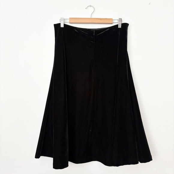 Y2K velvet silk blend midi skirt - Picture 3 of 5